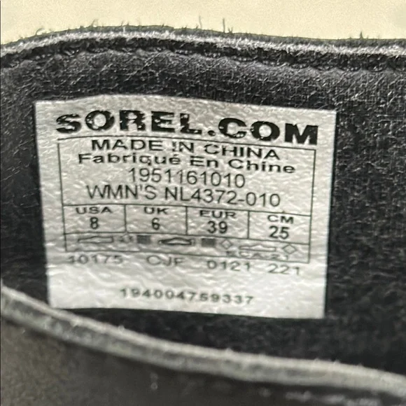 Sorel Black Ankle Booties with Modern Wedge - Picture 2 of 11